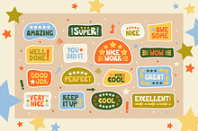 Good Job stickers set by  in Illustrations