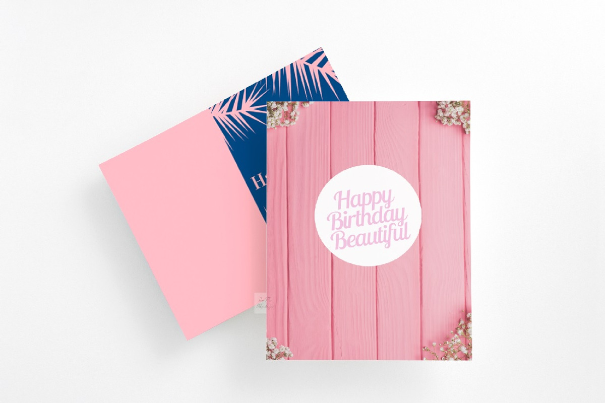 A2 post card flat print mockup, a Print Template by Leo Flo Mockups