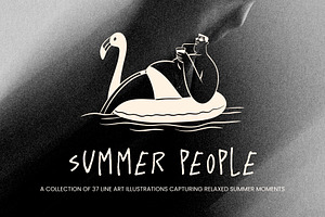 Summer People: Minimal Line Art