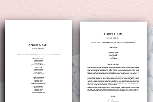 Minimalist Resume MS Word Andrea