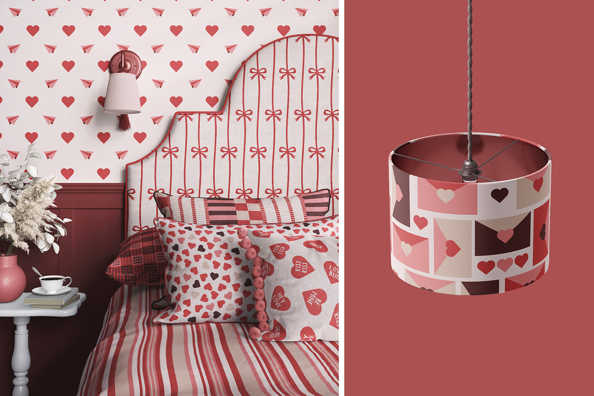 VALENTINE SEAMLESS PATTERNS & HEARTS, a Pattern Graphic by Sonulkaster (Photo 8 of 9)