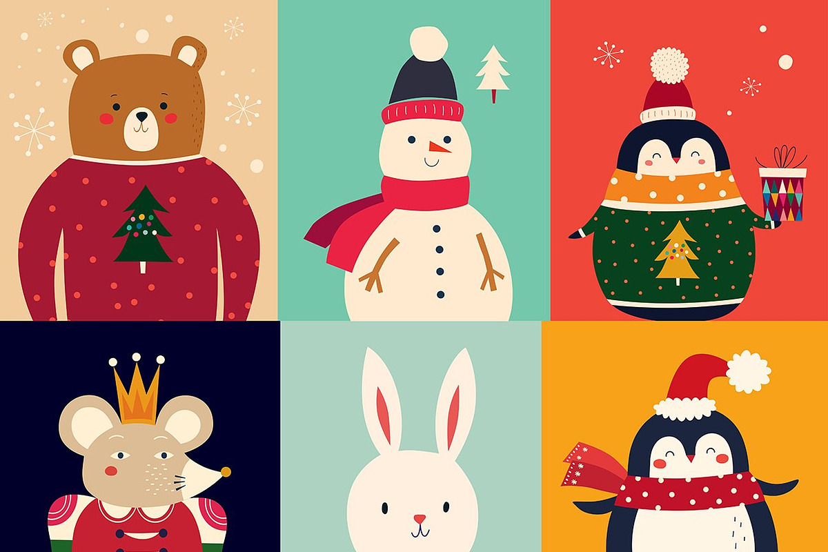BEST CHRISTMAS BUNDLE 16 PRODUCTS, an Animal Illustration by MoleskoStudio (Photo 51 of 56)
