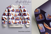 Night with the phon Vector Clipart, a Person Illustration by Universe Mary (Thumbnail 6 of 8)