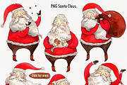 Santa big Christmas set, a Decorative Illustration by Ekaterina Goncharova (Thumbnail 2 of 13)