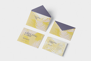 Greeting Card Mockup With Envelop