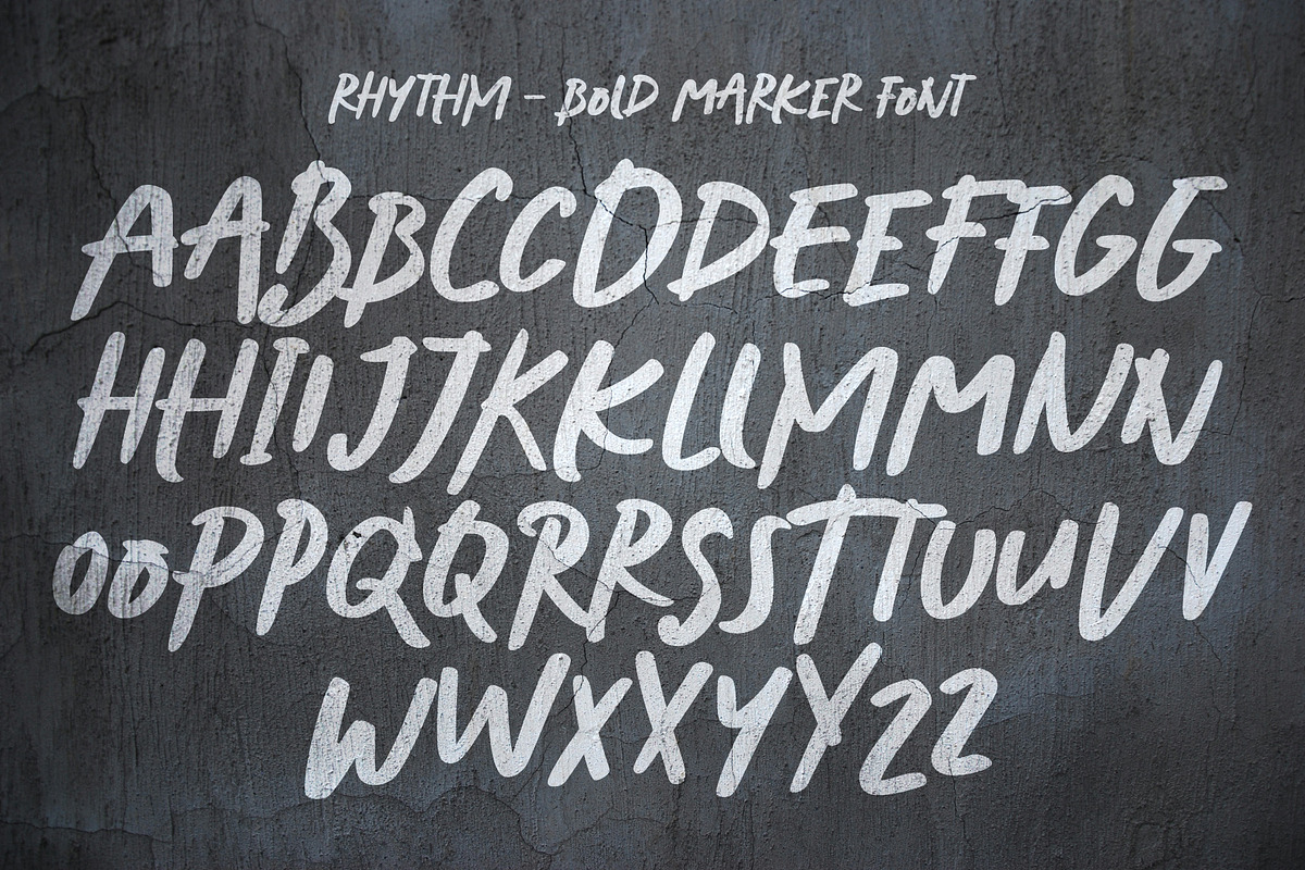RHYTHM - BOLD MARKER HANDWRITTEN, a Handwritten Font by NendesKombet Studio (Photo 12 of 12)