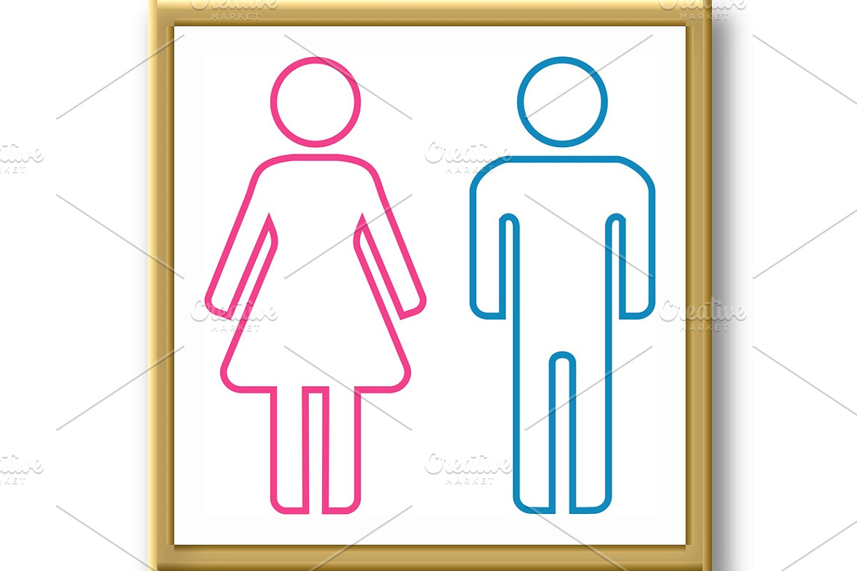 Man and woman icons, an Outline Icon by RODINA (Photo 3 of 3)