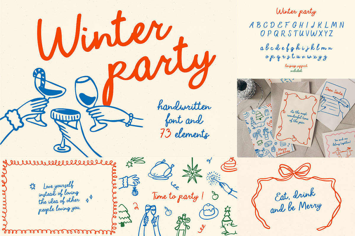 Cute Font BUNDLE | Part 2, a Handwritten Font by JuliaVolkova (Photo 3 of 13)