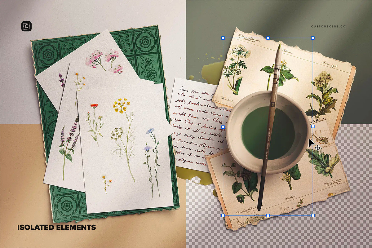 A5 Watercolor Paper Watercolor, a Product Mockup by Custom Scene (Photo 5 of 10)