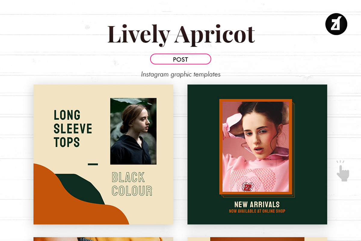 Lively apricot social media graphic, a Social Media Template by Chanut is industries (Photo 2 of 8)