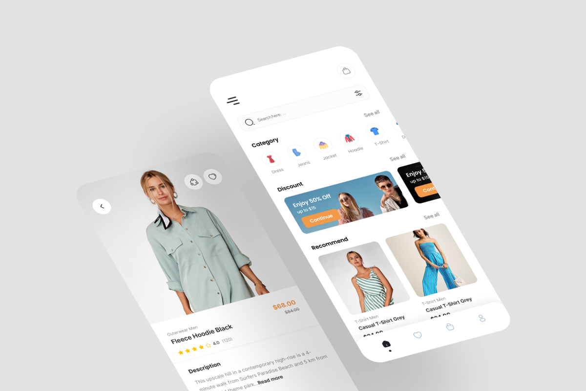 Nice - Fashion App UI Kit, an UI Kit Template by iDoodle Studio