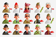 Indonesian Independence Characters, a Characters & Person 3D Model by Eklip Studio (Thumbnail 2 of 3)