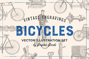 Bicycles - Vintage Illustration Set, an Illustration by Graphic Goods (Thumbnail 1 of 10)