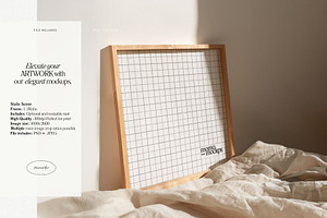 Square Frame Mockup PSD Wood Frame