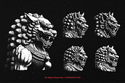 10 Bundle Dark Art Komainu Statue, an Illustration by Morspective (Thumbnail 3 of 7)