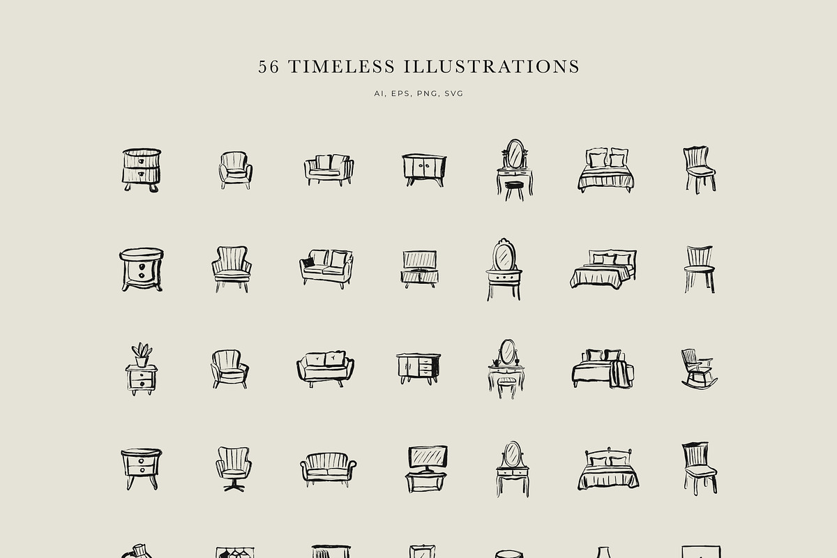FURNITURE & HOME DECOR illustrations, an Object Illustration by Crocus Paperi (Photo 4 of 5)