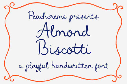 Almond Biscotti - Hand drawn font