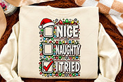 Once Nice Once Naughty Christmas PNG, a Seasonal Illustration by Canvas Craft (Thumbnail 4 of 6)