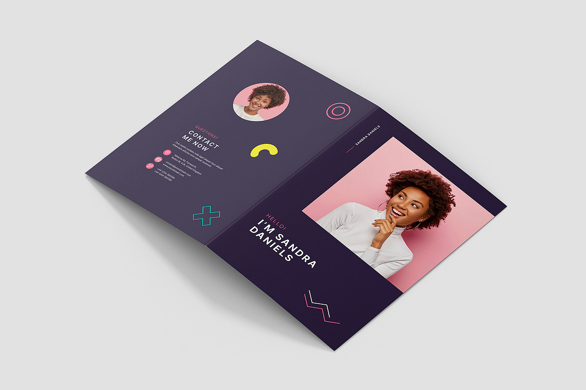 The Resume Brochure Bifold Canva, a Resume Template by artbart (Photo 2 of 7)