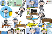 Repairman ~ Cartoon Character Set, a Person Illustration by The Toon Company (Thumbnail 6 of 9)