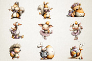 Whimsical Easter Day Animal Clipart, an Illustration by RobertsArt (Thumbnail 2 of 5)