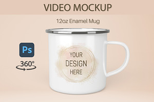 Camp Mug Video Mockup