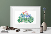 Succulents Botanical Watercolor, a Background Graphic by Hanna Hryharenka (Thumbnail 12 of 15)