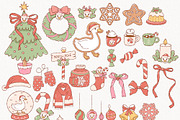 Christmas Goose Clipart Bundle, an Animal Illustration by TitaLivingArt (Thumbnail 4 of 9)