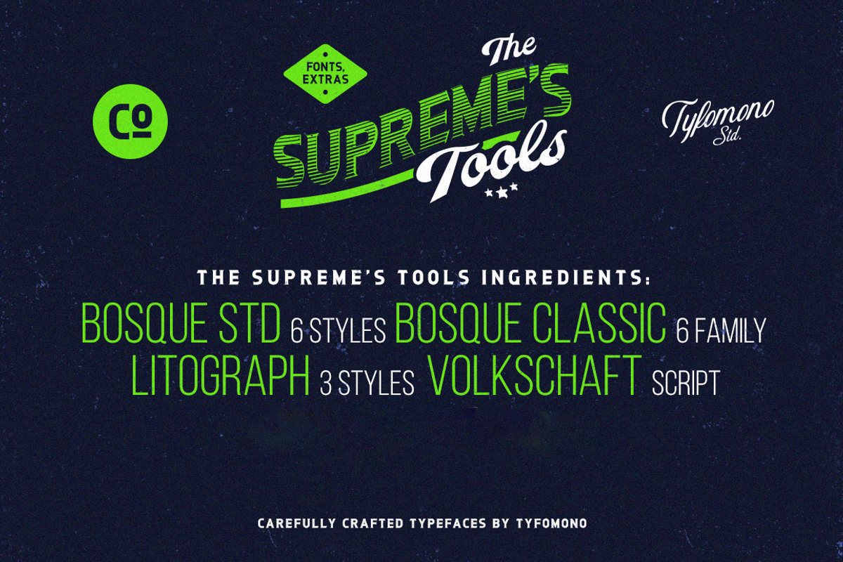 NEW! Supreme Tools • 16 Fonts Pack preview 6