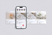 Instagram mockup, an iPhone Mockup by HanaSaka_Studio (Thumbnail 2 of 5)