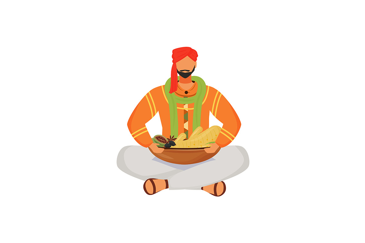 Indian cuisine cartoon illustrations, a Food Illustration by IMG visuals characters (Photo 20 of 28)