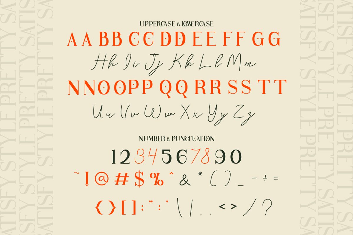 Pretty Satisfy - Luxury Font Duo, a Font by PutraCetol Studio (Photo 8 of 11)