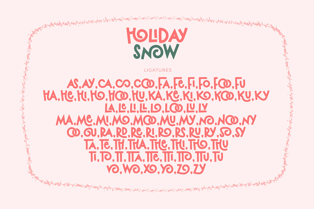 Holiday Snow - Cute Display Font, a Sans Serif Font by Airotype (Photo 10 of 12)