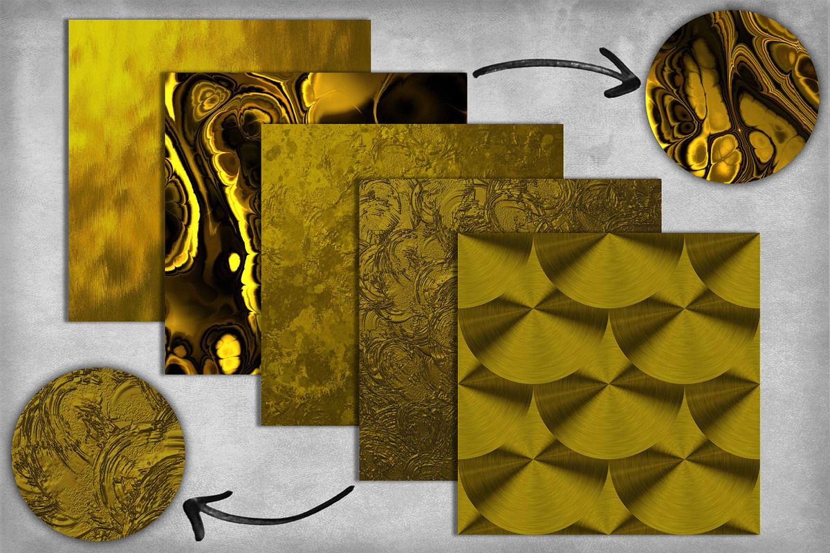 Antique Gold Textured Pack preview 3