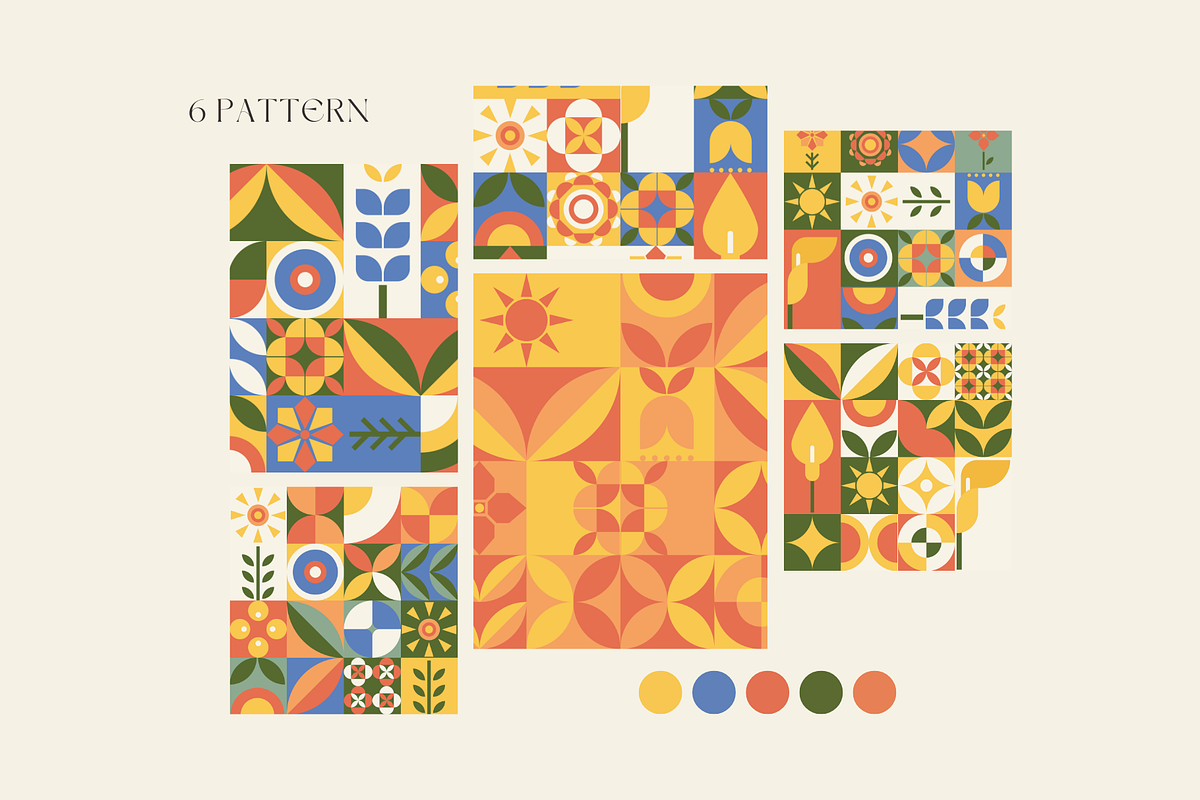 Geometric Summer Bloom Pattern, a Pattern Graphic by ItsReksita Pattern (Photo 3 of 20)
