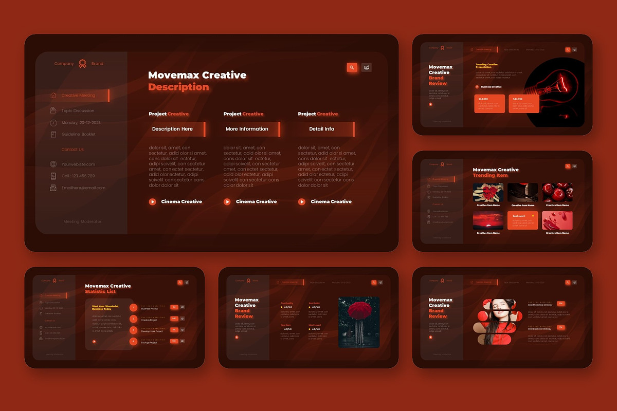 Movemax Creative Presentation, a Presentation Template by NecrolitSlide (Photo 2 of 9)
