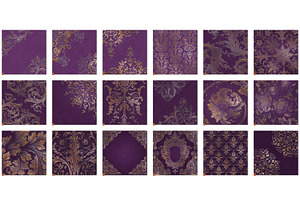 Old Gold Purple Digital Paper