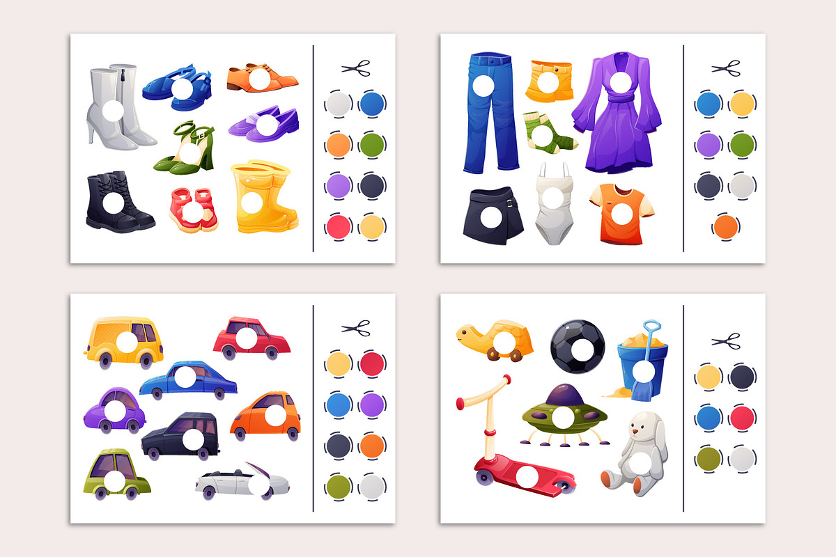 Color matching printables | 18 sheet, a Poster Template by EeKayStore (Photo 3 of 6)