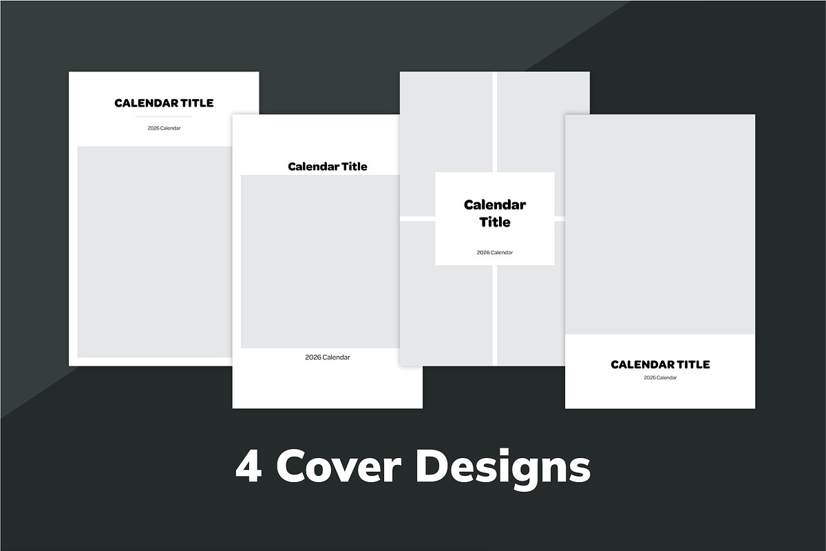 2026 InDesign Calendar Tablet Size preview 4