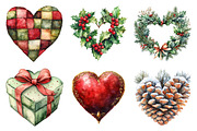 Christmas Hearts Clipart Bundle, an Illustration by Daily.Designs (Thumbnail 3 of 5)