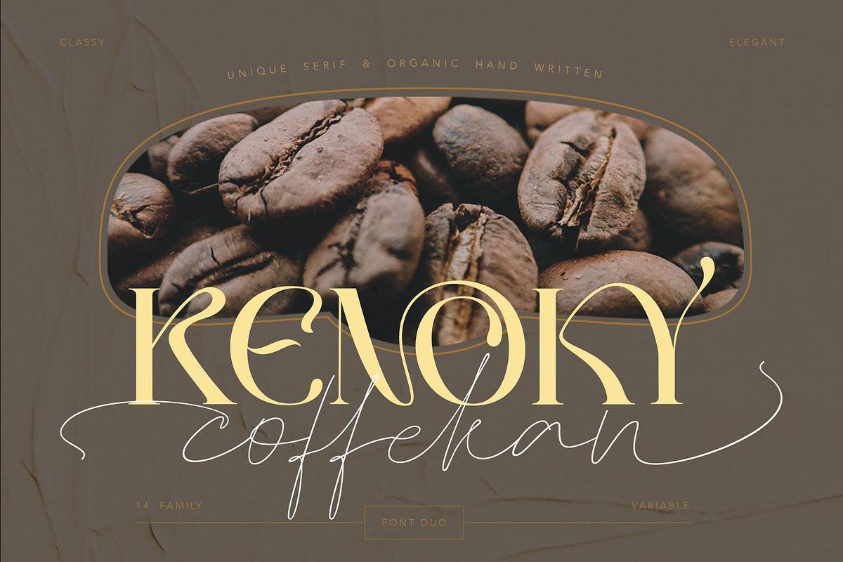 Kenoky Coffekan, a Serif Font by alit design (Photo 2 of 27)
