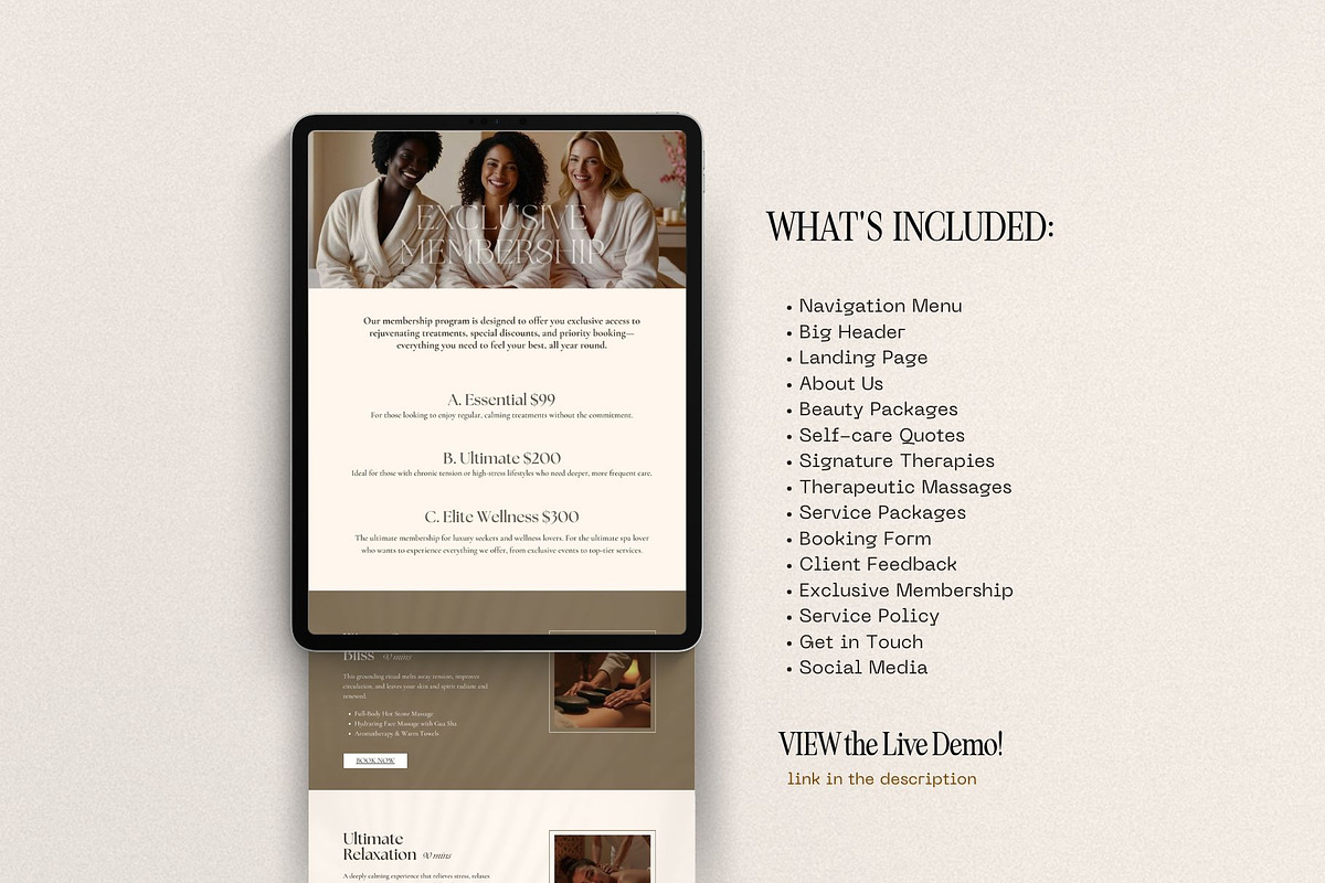 Massage Spa Therapist Booking Website preview 6