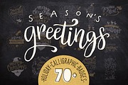 Christmas Calligraphic Badge Pack, a Decorative Illustration by Vitek Graphic (Thumbnail 1 of 7)