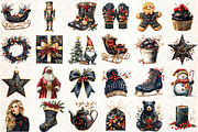 Midnight Cherry Christmas Clipart, an Illustration by Libby Wishes (Thumbnail 4 of 7)