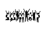 100 Days of School Crowd Silhouette, an Object Graphic by jahid234 (Thumbnail 3 of 9)