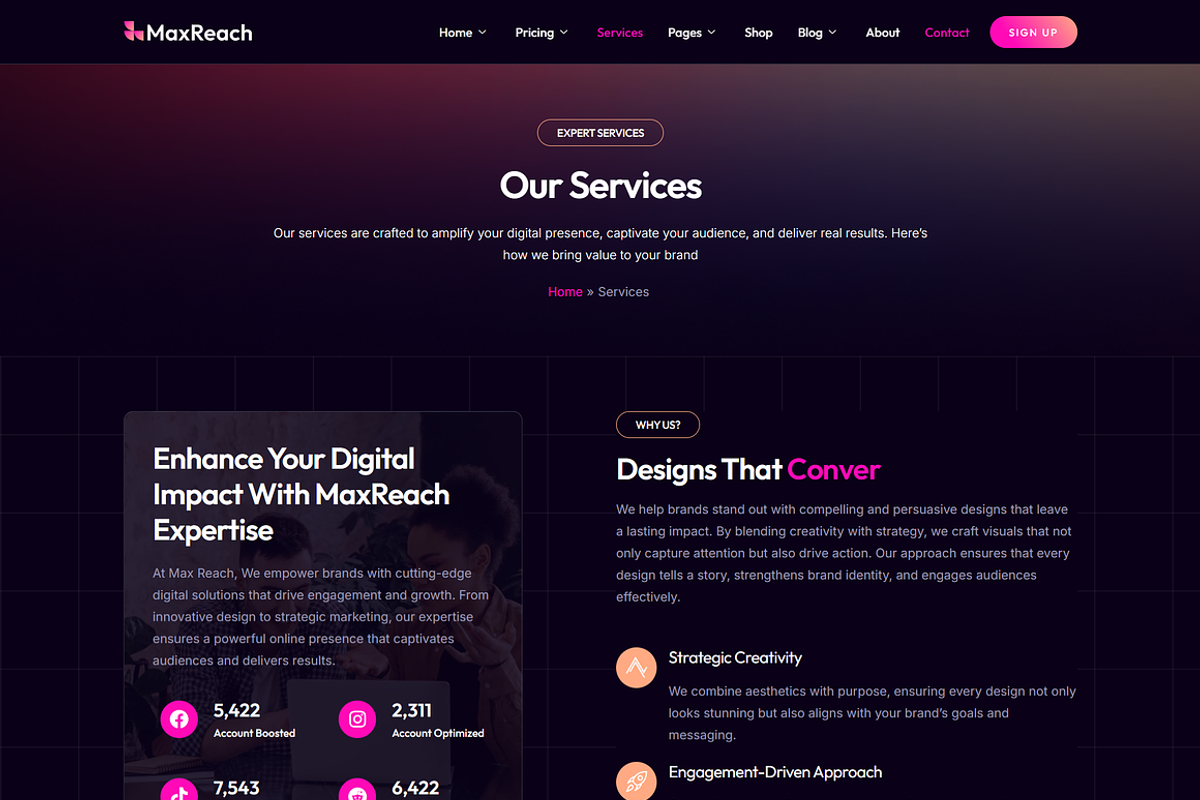 SEO & Digital Agency WordPress, a WordPress Template by Elite Templates (Photo 3 of 10)