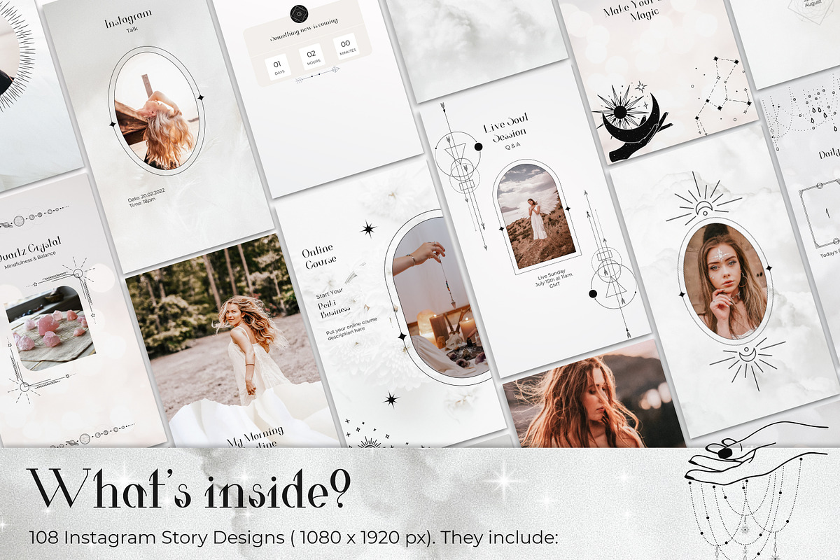White Spiritual Instagram Stories, a Social Media Template by Under My Cozy Roof (Photo 3 of 9)