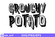 Funny Grouchy Potato SVG Cut File, a Seasonal Illustration by mh_arif (Thumbnail 1 of 3)