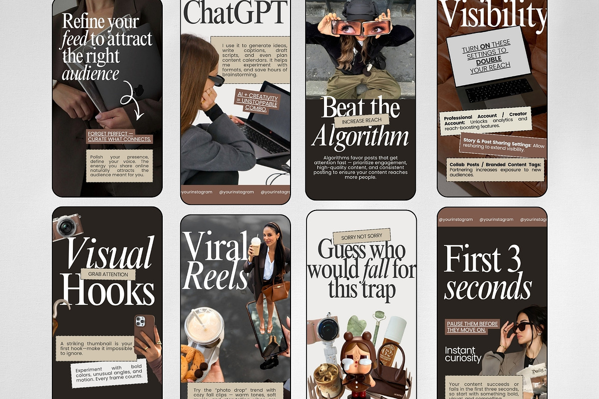 Content Creator Instagram Templates, a Social Media Template by ZenSocialDesigns (Photo 4 of 9)