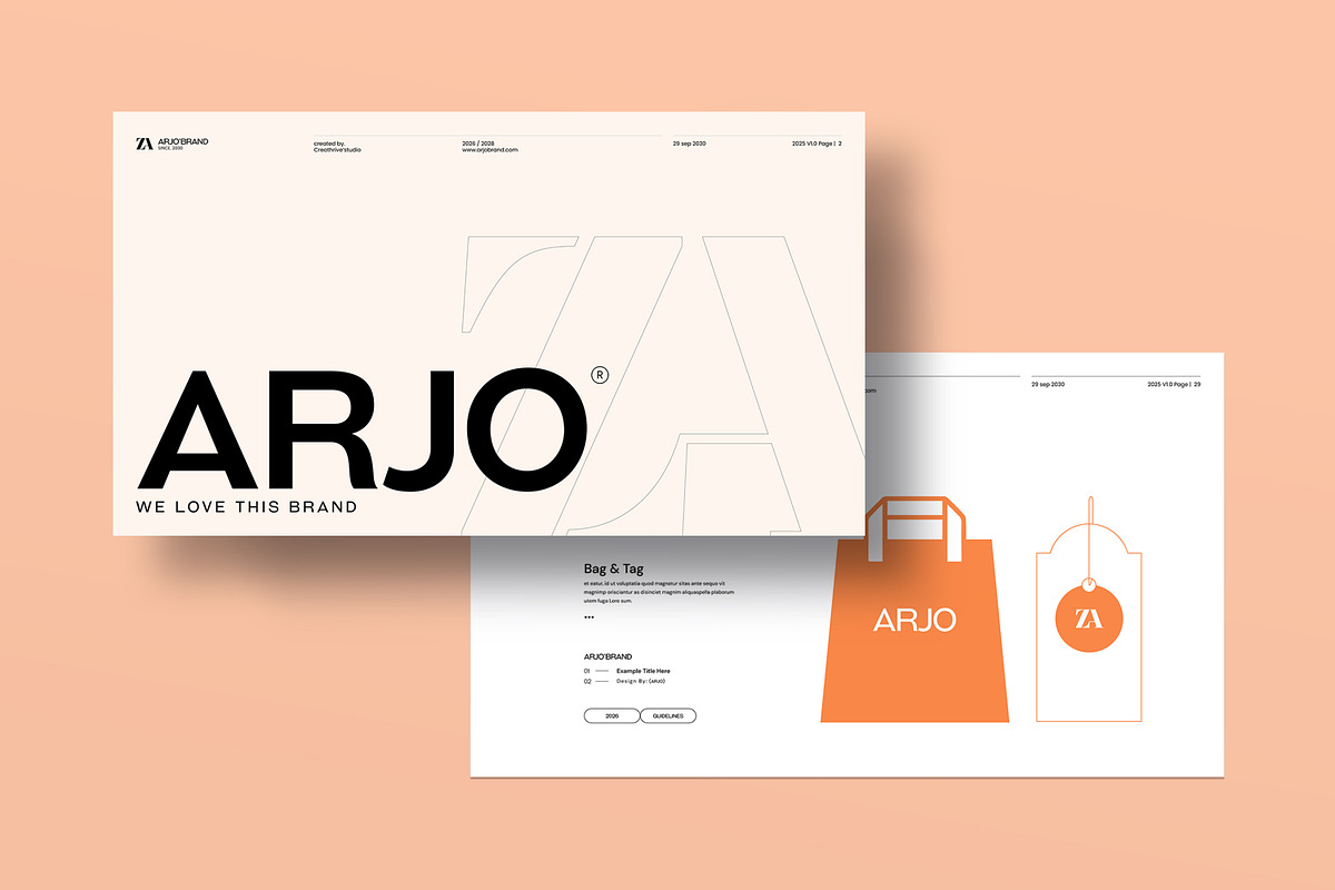 ARJO | Brand Guidelines Canva, a Presentation Template by creathrivestudio (Photo 8 of 13)